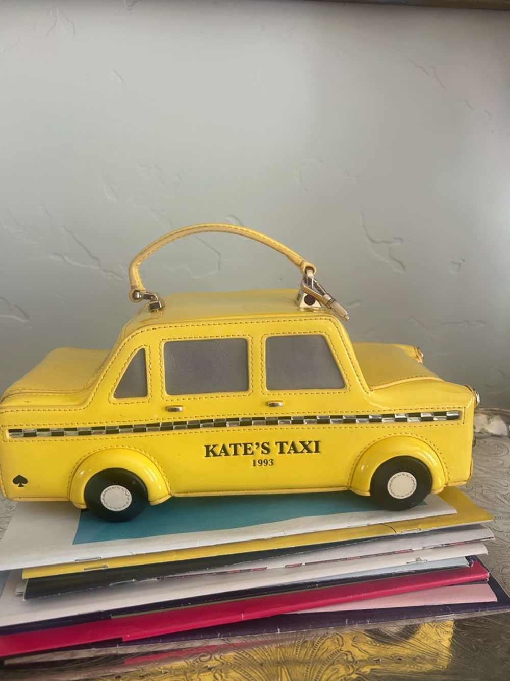 Kate Spade Kate's Taxi 1993 Yellow Novelty Handbag - Picture 7 of 7